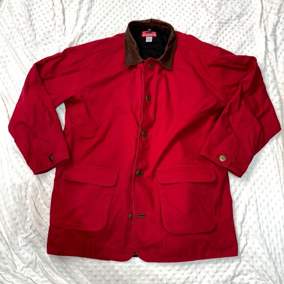 VTG Marlboro Store Barn Coat W/Reverse Vest Adult Sz. XL Red Full Zip Old School - Picture 1 of 10
